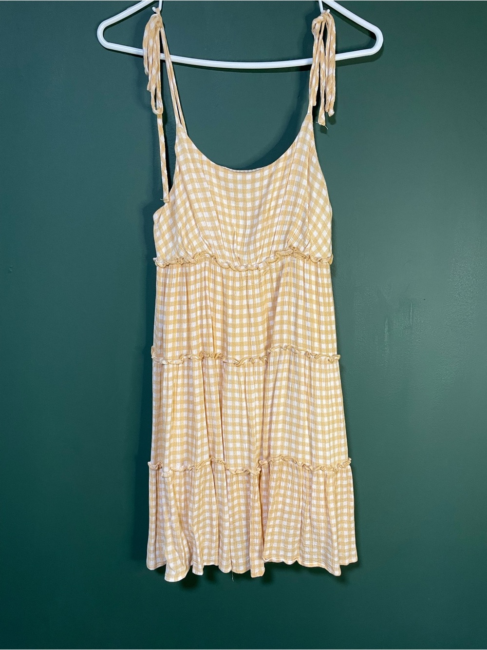 VICI Yellow & White Gingham Dress • Size S